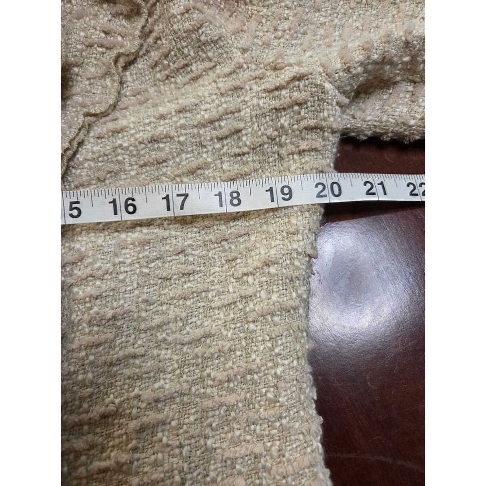 Cabi‎ Women Beige Textured Boucle Blazer Double Breasted Snap Jacket Size M - Picture 10 of 11